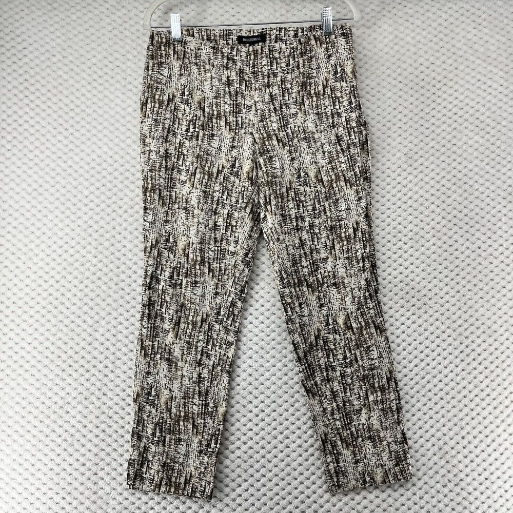 Lafayette 148 New York‎ Bleeker Pants Abstract Print Cropped Trousers Size 8